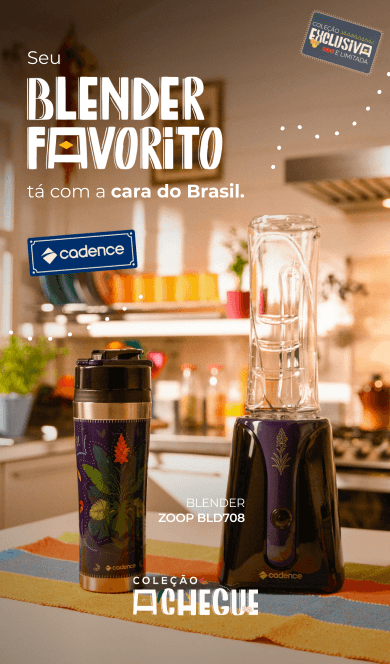 Cafeteira Vambora BLD708 Cadence, da Coleção Achegue, com copo térmico de 470ml