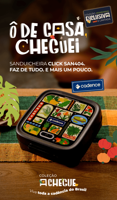 Sanduicheira Click SAN404. Cadence, da Coleção Achegue