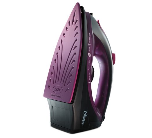 Ferro de Passar a Vapor Cerâmica Oster Preto e Roxo Menor preço em Ferro de Passar a Vapor Cerâmica Oster Preto e Roxo