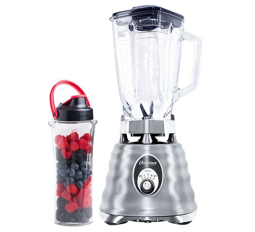 Kit Osterizer Aço Escovado - Liquidificador e Jarra Blend N Go