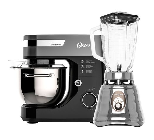 Kit Batedeira Planetária Bowl Inox e Liquidificador Osterizer Menor preço em Kit Batedeira Planetária Bowl Inox e Liquidificador Osterizer