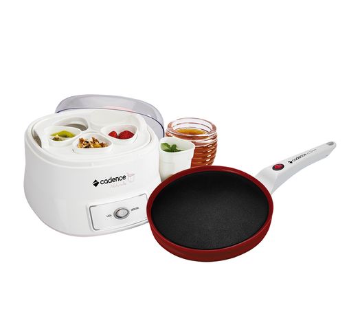 Kit Iogurteira Naturalle e Panquequeira Creps Cadence Menor preço em Kit Iogurteira Naturalle e Panquequeira Creps Cadence