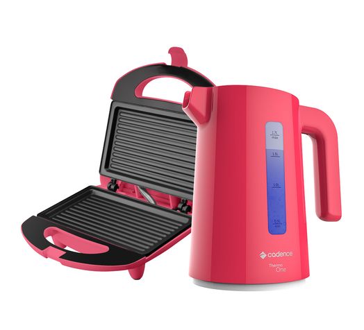 Kit Cadence Colors Rosa Doce - Chaleira e Sanduicheira Menor preço em Kit Cadence Colors Rosa Doce - Chaleira e Sanduicheira