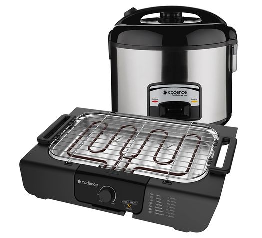 Kit Churrasco Cadence - Churrasqueira Elétrica e Panela de Arroz Menor preço em Kit Churrasco Cadence - Churrasqueira Elétrica e Panela de Arroz