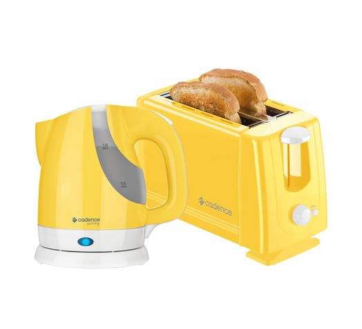 Kit Cadence Colors Amarelo - Torradeira e Chaleira Menor preço em Kit Cadence Colors Amarelo - Torradeira e Chaleira