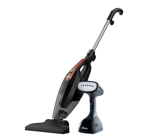 Kit Aspirador de Pó Vertical e Passadeira a Vapor Oster Menor preço em Kit Aspirador de Pó Vertical e Passadeira a Vapor Oster