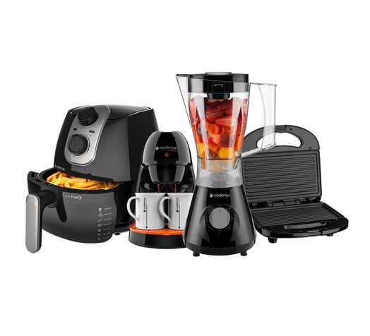 Kit Essencial Cozinha Black Cadence Menor preço em Kit Essencial Cozinha Black Cadence