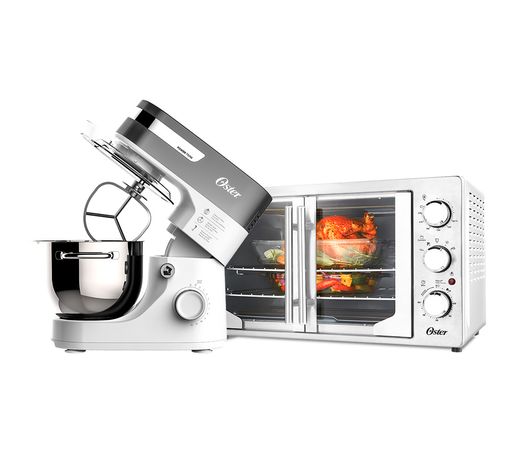 Kit Forno French Door e Batedeira Planetária White Oster Menor preço em Kit Forno French Door e Batedeira Planetária White Oster