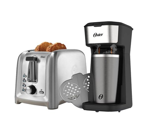 Kit Cafeteira 2Day Inox e Torradeira Oster Gourmet Menor preço em Kit Cafeteira 2Day Inox e Torradeira Oster Gourmet