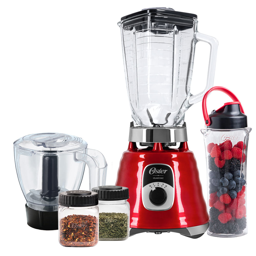 Kit New Osterizer Vermelho - Liquidificador e Acessórios