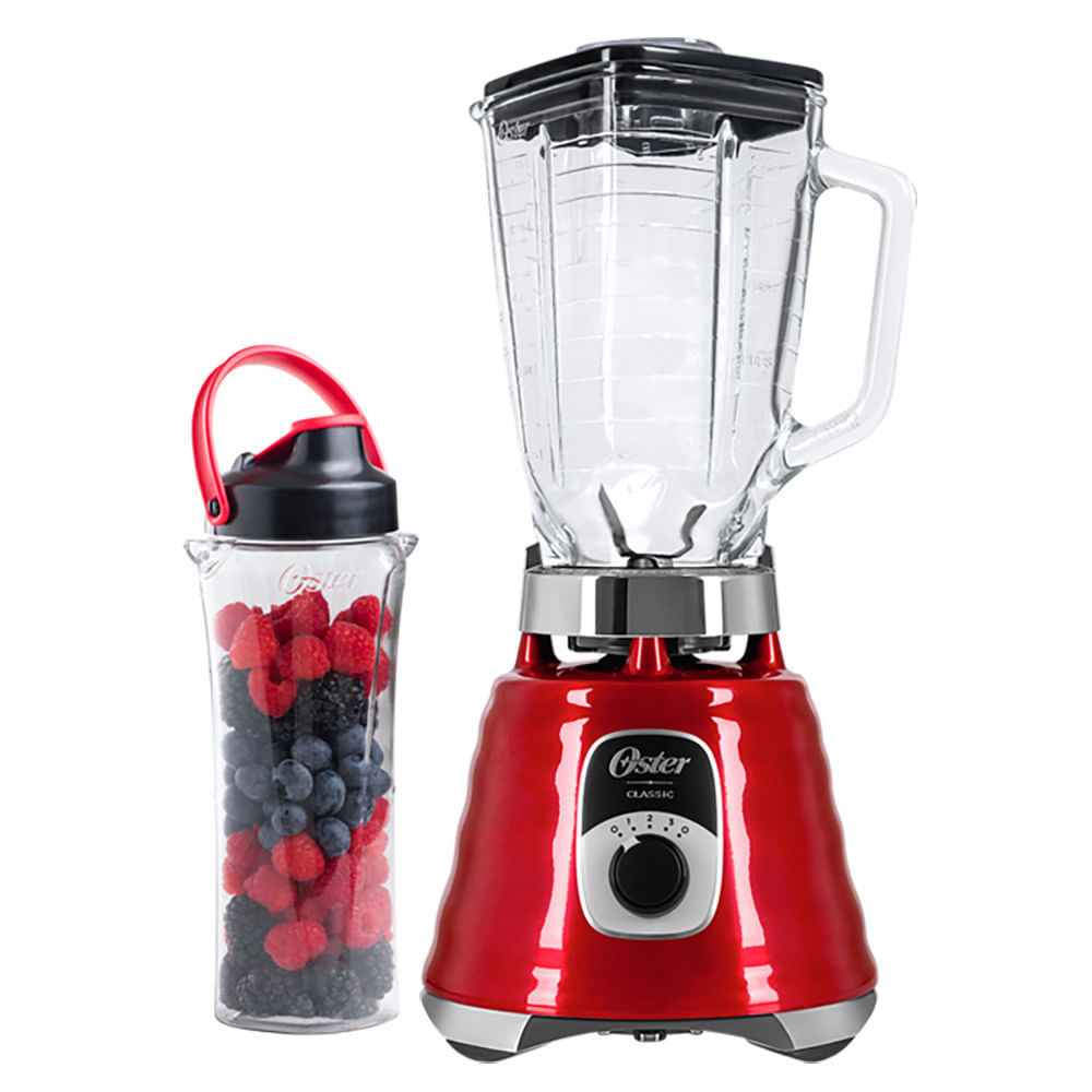 Kit New Osterizer Vermelho - Liquidificador e Jarra Blend N Go