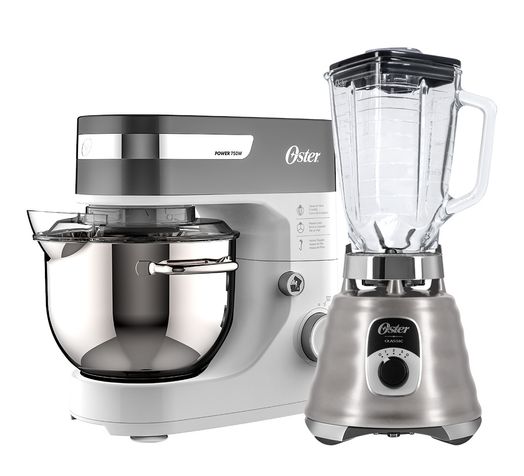 Kit Batedeira Planetária White Bowl Inox e Liquidificador New Osterizer Aço Escovado Menor preço em Kit Batedeira Planetária White Bowl Inox e Liquidificador New Osterizer Aço Escovado