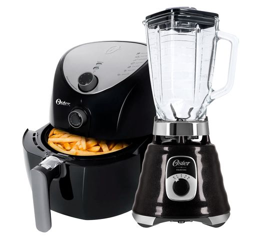 Kit Fritadeira Oster e Liquidificador Osterizer New Black Menor preço em Kit Fritadeira Oster e Liquidificador Osterizer New Black