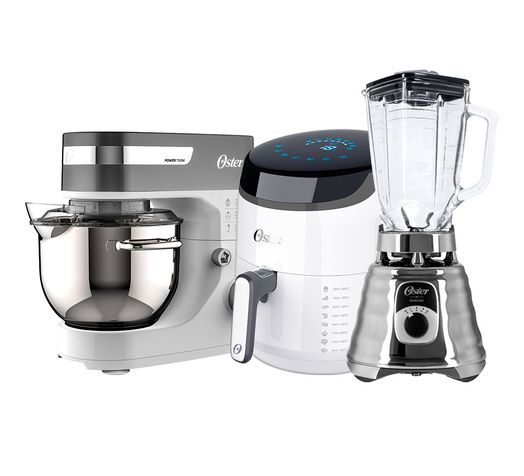Kit White Fritadeira Digital - Batedeira Planetária - Liquidificador New Osterizer Menor preço em Kit White Fritadeira Digital - Batedeira Planetária - Liquidificador New Osterizer