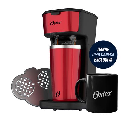 Cafeteira Oster 2Day Red 2 em 1 com Copo Térmico + Caneca Exclusiva é ruim? Cafeteira Oster 2Day Red 2 em 1 com Copo Térmico + Caneca Exclusiva é boa?
