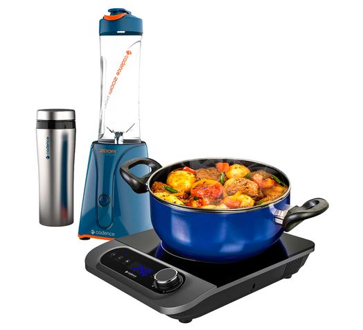 Kit Blender Zoop Sport Inox e Cooktop por Indução Cadence Menor preço em Kit Blender Zoop Sport Inox e Cooktop por Indução Cadence