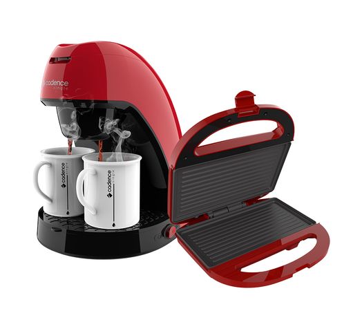 Kit Cadence Colors Vermelho - Sanduicheira e Cafeteira Menor preço em Kit Cadence Colors Vermelho - Sanduicheira e Cafeteira