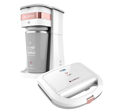 Kit Cadence Dream Rosé Gold - Cafeteira e Sanduicheira Menor preço em Kit Cadence Dream Rosé Gold - Cafeteira e Sanduicheira