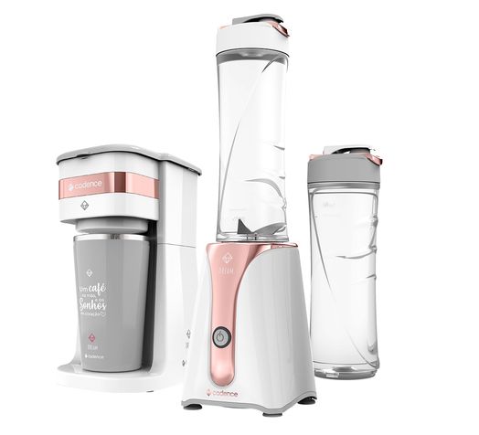 Kit Cadence Dream Rosé Gold - Blender e Cafeteira Menor preço em Kit Cadence Dream Rosé Gold - Blender e Cafeteira
