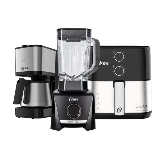 Kit Black Inox Oster - Fritadeira - Liquidificador - Cafeteira é ruim? Kit Black Inox Oster - Fritadeira - Liquidificador - Cafeteira é boa?