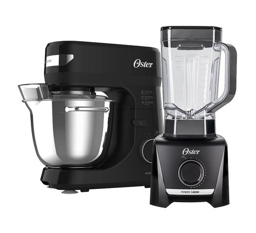 Kit Batedeira Planetária Bowl Inox III e Liquidificador 1400 Oster Menor preço em Kit Batedeira Planetária Bowl Inox III e Liquidificador 1400 Oster