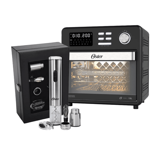 Kit Forno e Fryer 15L e Kit Vinho Oster Menor preço em Kit Forno e Fryer 15L e Kit Vinho Oster