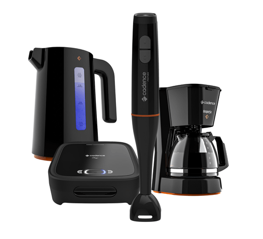 Kit Completo Cadence Cozinha Black Contrast III Menor preço em Kit Completo Cadence Cozinha Black Contrast III