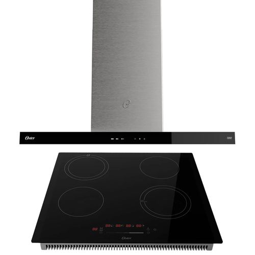 Kit Cooktop por Indução 4 Bocas e Coifa de Parede 90 cm Oster