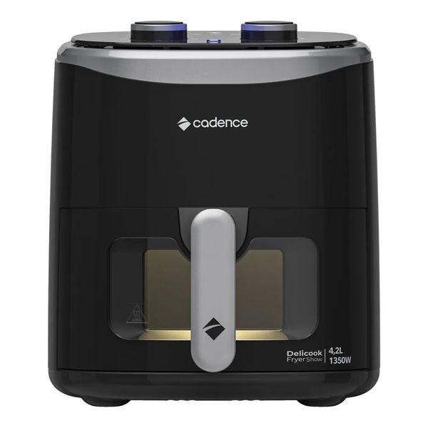 Fritadeira Sem Óleo 4,2L Cadence com Visor Delicook Fryer Show - 127V