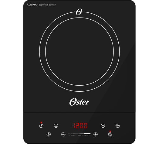 Cooktop de Indução 1 Boca Oster Touch Screen Portátil Menor preço em Cooktop de Indução 1 Boca Oster Touch Screen Portátil