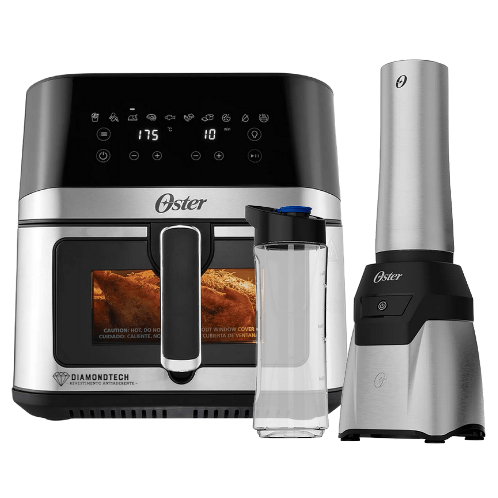 Kit Fritadeira DiamondTech 7,5L e Blender Power Inox 2 Jarras Oster