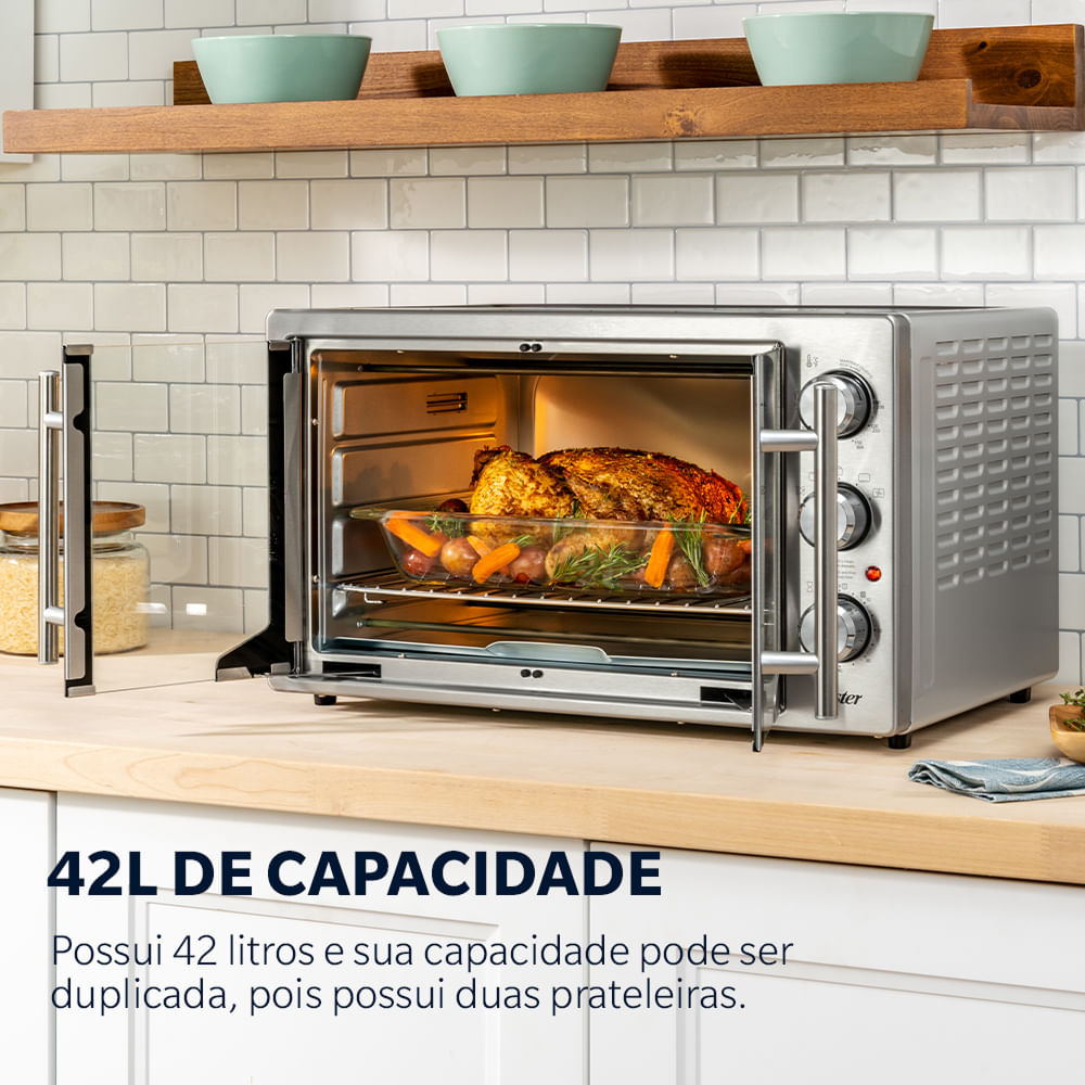 Forno e Fritadeira Sem Óleo 42L French Door 2 em 1 | Oster - Oster