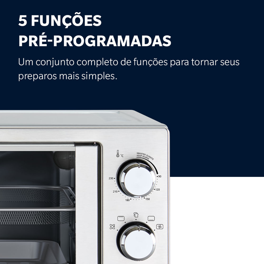 Forno e Fritadeira Sem Óleo 42L French Door 2 em 1 | Oster - Oster