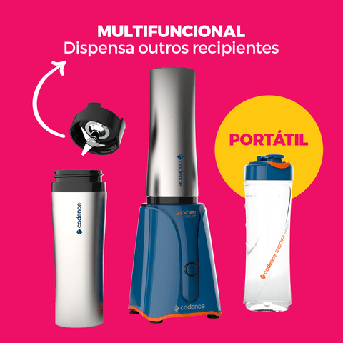 Blender Zoop Sport Inox Cadence com 2 Jarras | Cadence - Cadence