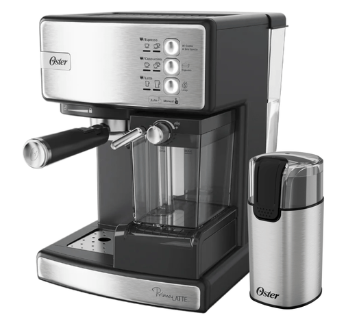 Kit Cafeteira Nova PrimaLatte Inox e Moedor de Café Elétrico Inox Oster é ruim? Kit Cafeteira Nova PrimaLatte Inox e Moedor de Café Elétrico Inox Oster é boa?