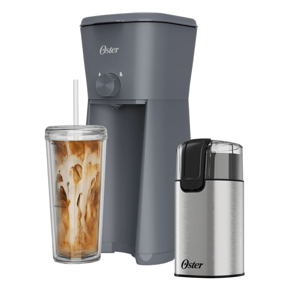 Kit Café Gelado - Cafeteira Iced Coffee e Moedor de Café Elétrico Oster