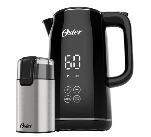 Kit Chaleira Digital 1,7L e Moedor de Café Elétrico Oster Menor preço em Kit Chaleira Digital 1,7L e Moedor de Café Elétrico Oster