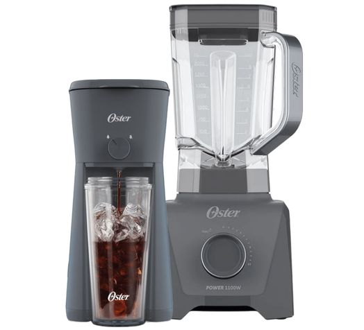 Kit Oster Gray - Cafeteira Iced Coffee e Liquidificador Full 3,2L Menor preço em Kit Oster Gray - Cafeteira Iced Coffee e Liquidificador Full 3,2L