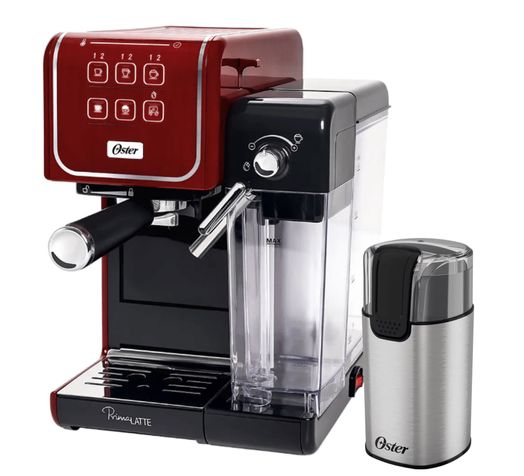 Kit Cafeteira PrimaLatte Touch Red e Torradeira Oster - Loja