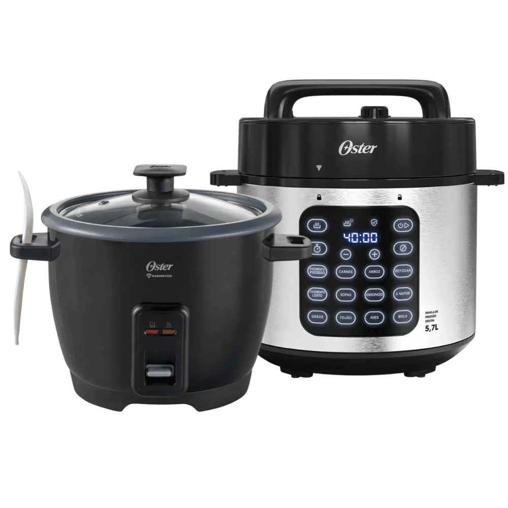 Kit Panela de Pressão e Panela de Arroz Elétrica Oster