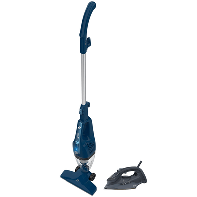Kit Ferro de Passar Aeroceramic 250ml e Aspirador Vertical Blue 3 em 1