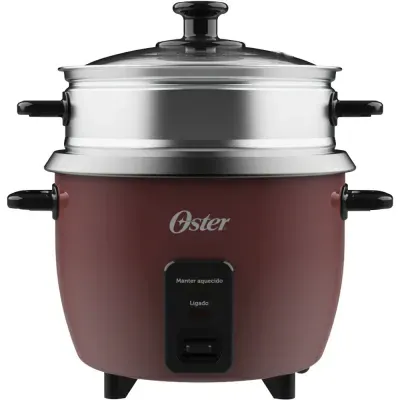 Panela Elétrica de Arroz 1L Oster Bordô