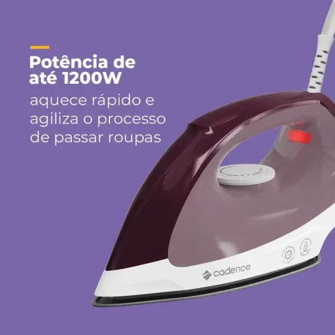 Ferro a Seco Cadence Roxo - Cadence