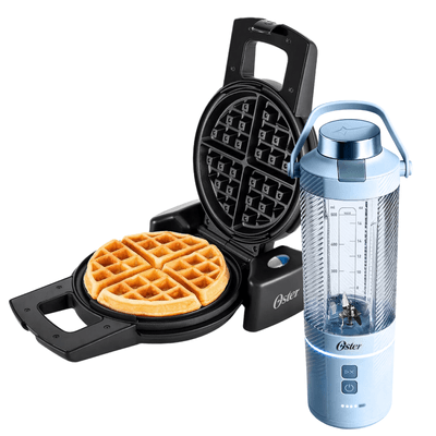 Kit Liquidificador Portátil Go Max e Máquina de Waffle Perform 180 Oster