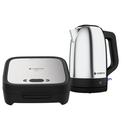 Kit Chaleira Pure Inox e Sanduicheira Click Inox Cadence