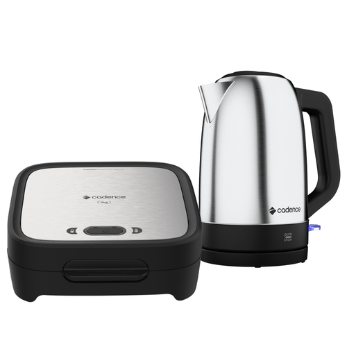 Kit Chaleira Pure Inox e Sanduicheira Click Inox Cadence