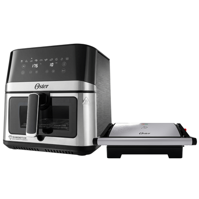 Kit Fritadeira DiamondTech 7,5L e Mini Grill Inox 2 em 1 Oster