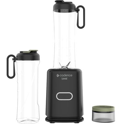 Blender Portátil Levaí Preto Cadence com 2 Jarras