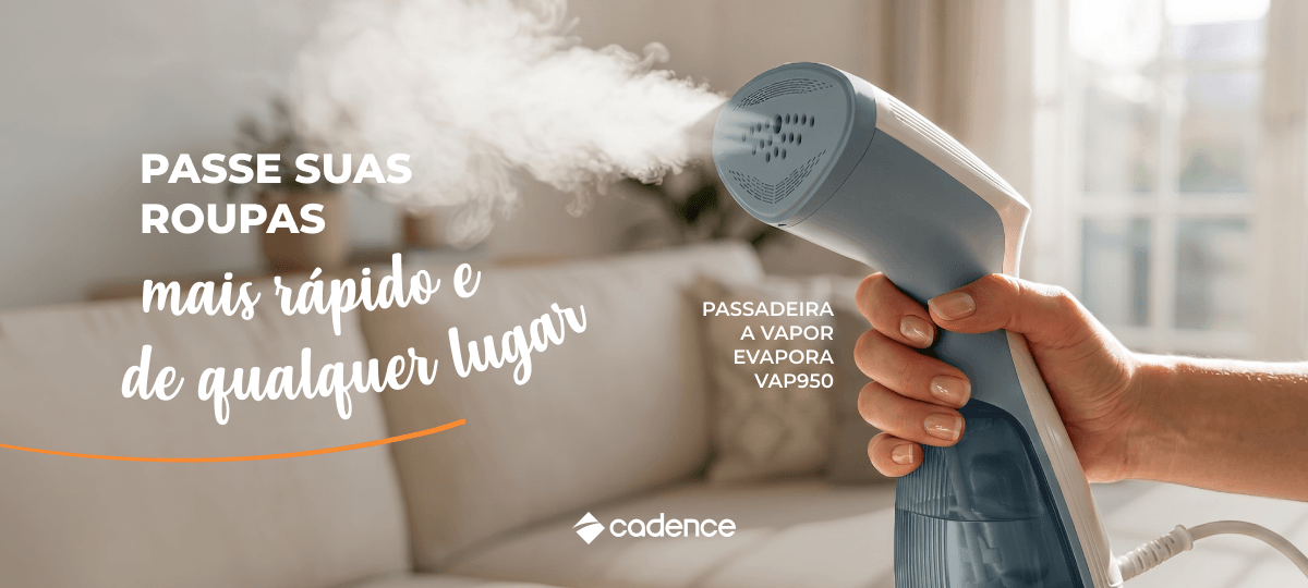 Passe suas roupas mais rápido e de qualquer lugar, Passadeira a Vapor Evapora VAP950