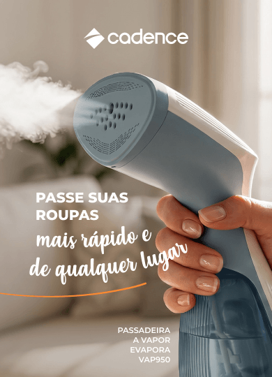 Passe suas roupas mais rápido e de qualquer lugar, Passadeira a Vapor Evapora VAP950